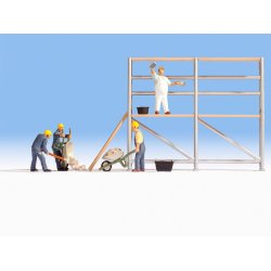 Noch HO 15054 figur st murer med stillads