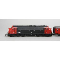 M�rklin 28524 DSB diesellok MY 1112 med 2 x liggevogne 1 x postvogn togs�t ombygget til analog j�vnstr�m drift