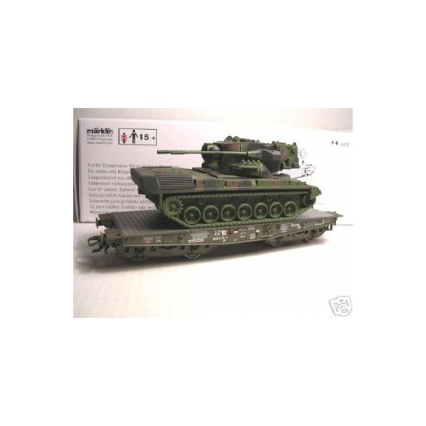 M�rklin 4MFOR 48712 Flachwagen mit Panzer Gepard 