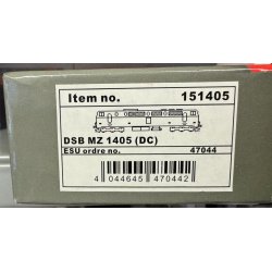 Hobbytrade 151405 DSB brun diesellok MZ 1405 til analog DC drift
