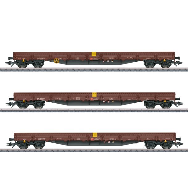 M�rklin 47162 DB AG Lavsidegodsvogns�t Type Res-x Alle vogne lastet med en skinnereplika. Nyhed 2026