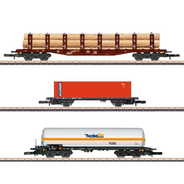 MHI model. Mrklin 82596 spor Z Godsvognsst med blandet last. Nyhed 2023/24