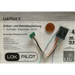 ESU 59810 Lok Pilot 5 Micro DCC/MM/SX Digital dekoder 8 ben NEM652 