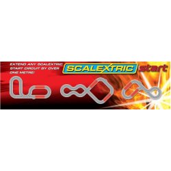 Scalextric C8527 "START" lige skinner 2 stk. 526 mm. Skala 1:32