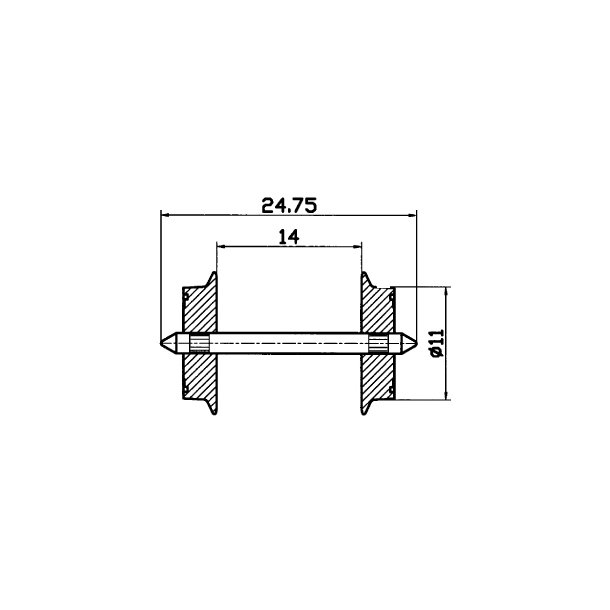 Roco HO 40196 vekselstrm hjul pose med 2 stk.