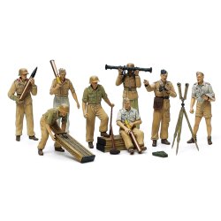 Tamiya 35343 German Africa Corps Luftwaffe Artillery Crew Set Scala 1:35 byggest