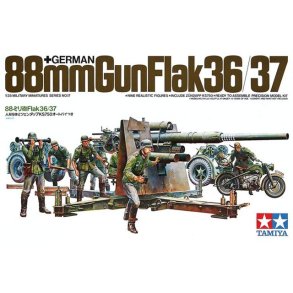 Tamiya 35017 German 88mm Gun Flak 36.37 st Scala 1:35 byggest
