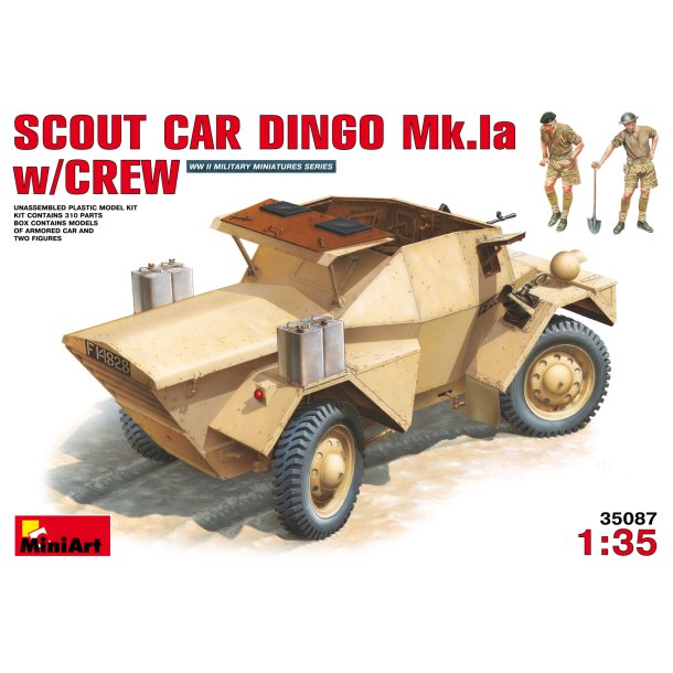 MiniArt 35087 SPEJDERVOGN DINGO Mk.1a med BES�TNING bygges�t skala 1:35