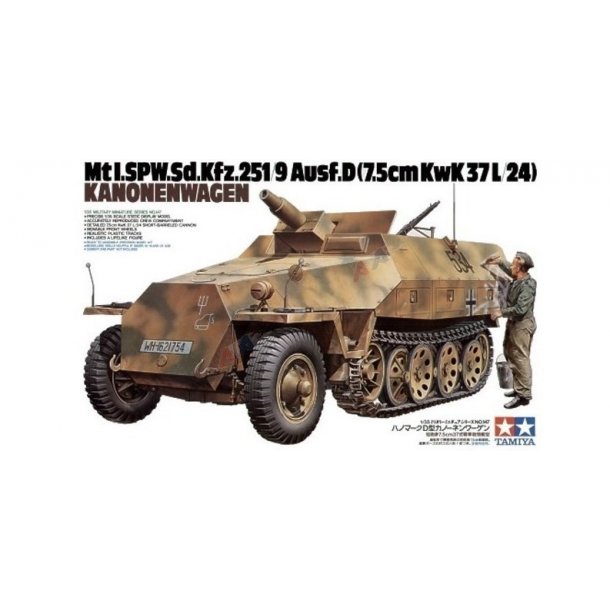 Tamiya 35147 German Sd.Kfz.251/9 Kanonenwagen byggest Scala 1:35  