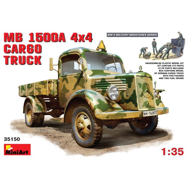 MiniArt 35150 MB 1500A 4�4 FRAGTLASTBIL bygges�t skala 1:35