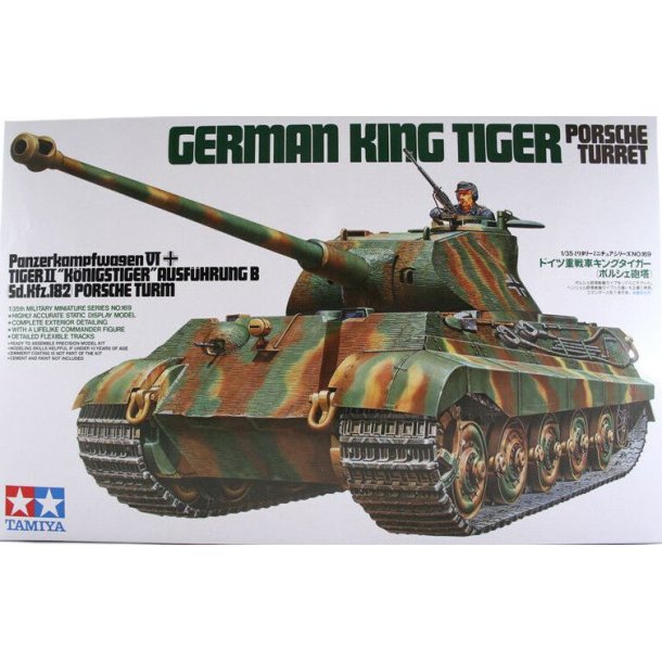 Tamiya 35169 German King Tiger Porsche Turret Tank. Scala :35 byggest