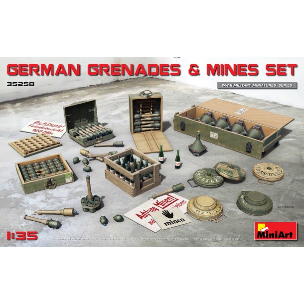 MiniArt 35258 TYSKE GRANATER OG MINER S�T bygges�t skala 1:35