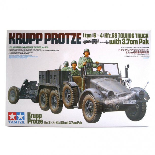 Tamiya 35259 Krupp Towing Truck w/ 37mm Pak Scala 1:35 byggest