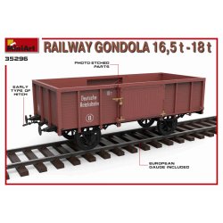 MiniArt 35296 JERNBANEGONDOLVOGN 16,5-18t bygges�t skala 1:35