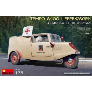 MiniArt 35382 TEMPO A400 LIEFERWAGEN. TYSK 3-HJULS LEVERINGSVOGN bygges�t skala 1:35