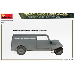 MiniArt 35382 TEMPO A400 LIEFERWAGEN. TYSK 3-HJULS LEVERINGSVOGN bygges�t skala 1:35