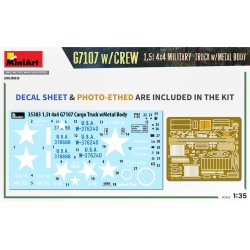 MiniArt 35383 G7107 med BES�TNING 1,5t 4X4 LASTBIL MED METALKARROSSERIE bygges�t skala 1:35
