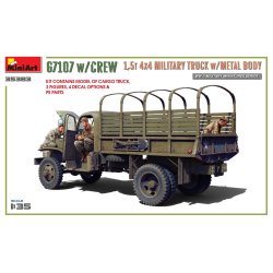 MiniArt 35383 G7107 med BES�TNING 1,5t 4X4 LASTBIL MED METALKARROSSERIE bygges�t skala 1:35