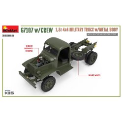 MiniArt 35383 G7107 med BES�TNING 1,5t 4X4 LASTBIL MED METALKARROSSERIE bygges�t skala 1:35