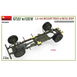 MiniArt 35383 G7107 med BES�TNING 1,5t 4X4 LASTBIL MED METALKARROSSERIE bygges�t skala 1:35