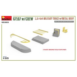 MiniArt 35383 G7107 med BES�TNING 1,5t 4X4 LASTBIL MED METALKARROSSERIE bygges�t skala 1:35