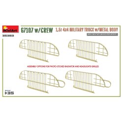 MiniArt 35383 G7107 med BES�TNING 1,5t 4X4 LASTBIL MED METALKARROSSERIE bygges�t skala 1:35