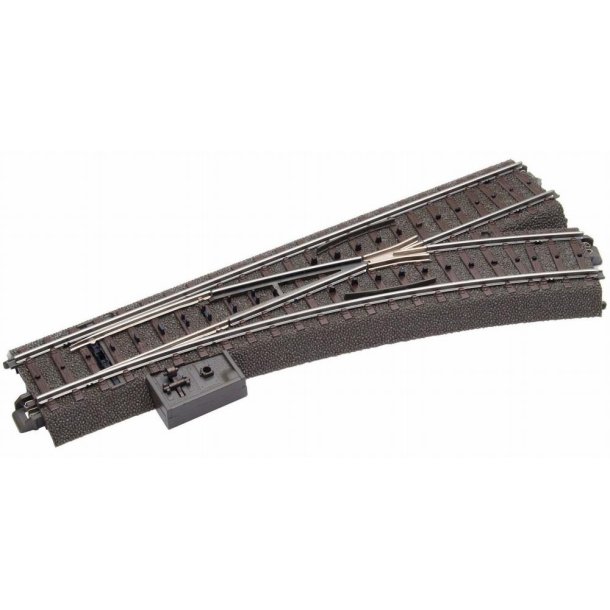 Mrklin 24612 sporskift hjre med drev 74491. 188,3 mm / R2 = 437,5 mm / 24,3