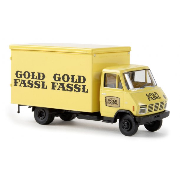 Brekina HO 37706 lille lastbil Steyr 590 Gold fassl gul