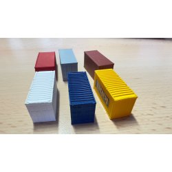 Kibri 377401 spor N 20-fods High Cube Container 6 stk. L 3,8 x B 1,5 x H 1,8 cm. 2 sortering