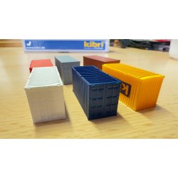 Kibri 377401 spor N 20-fods High Cube Container 6 stk. L 3,8 x B 1,5 x H 1,8 cm. 2 sortering