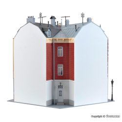 Kibri HO 38295 hjrne ejendom med figur og husbelysning, funktionelt st