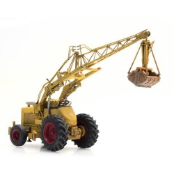 Artitec HO 387.378 &lrm;Bischoff Polytrac med grab, gul&lrm; frdig model