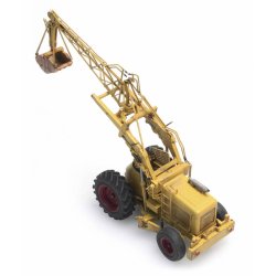 Artitec HO 387.378 &lrm;Bischoff Polytrac med grab, gul&lrm; frdig model