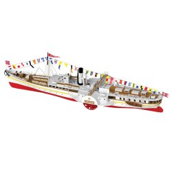 Modell-Tec 601-0600 Norsk passagerskib DS Skibladner hjuldamper fra 1856 l�ngde 83 cm. Scala 1:60 Bygges�t