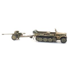 Artitec HO 6870491 Sd.Kfz. 10 + PAK 38, Camo. F�rdig model
