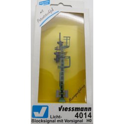 Viessmann HO 4014 bloksignal med forsignal Hjde: 7,9 cm.