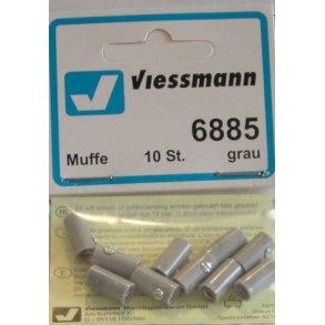 Viessmann 6885  10 stk. Muffer gr&aring; 