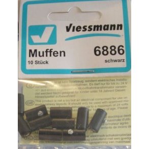 Viessmann 6886  10 stk. Muffer sort 