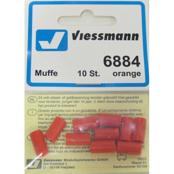 Viessmann 6884  10 stk. Muffer orange