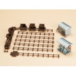 Auhagen HO 42572 Tilbehr st trv skinnest med vogne, cykelskur med 10 cykler