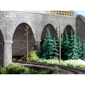 Auhagen HO/TT 42634 Kreledningspyloner 10 stk. hjde 82 mm