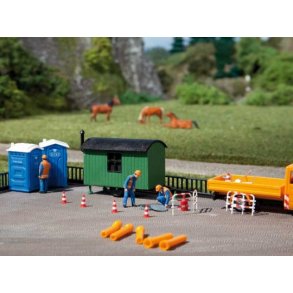 Auhagen HO 42641 Tilbehr st: 2 x skurvogne, 4 x mobile toiletter