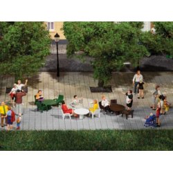 Auhagen HO/TT 42647 Havebord x 6 og stole x 18 stk. I hver farve.