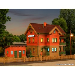 Vollmer HO 43529 Bahnwrterhaus Esslingen med hnsehus og havehegn