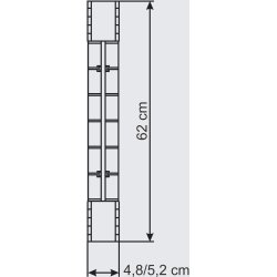 Vollmer HO 43532 perron M�l: L 62 x B 4,8 � 5,2 x H 7,2 cm / Perronh�jde 1,2 cm. Bygges�t