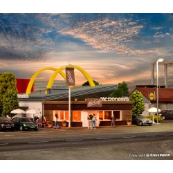 Vollmer HO 43636 McDonald McCaf Ml: L 11,5 x W 9,5 x H 9 cm.