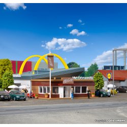 Vollmer HO 43636 McDonald McCaf Ml: L 11,5 x W 9,5 x H 9 cm.