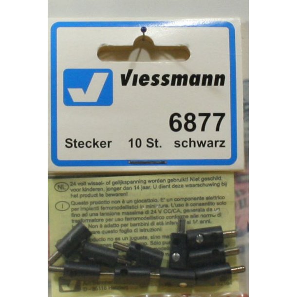 Viessmann HO 6877 banan stik han 10 stk. Sort