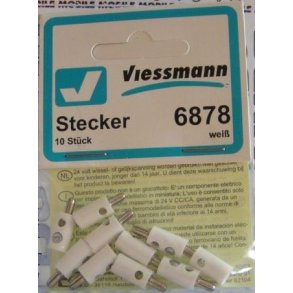 Viessmann HO 6878  10 cross-hullers stik, hvid