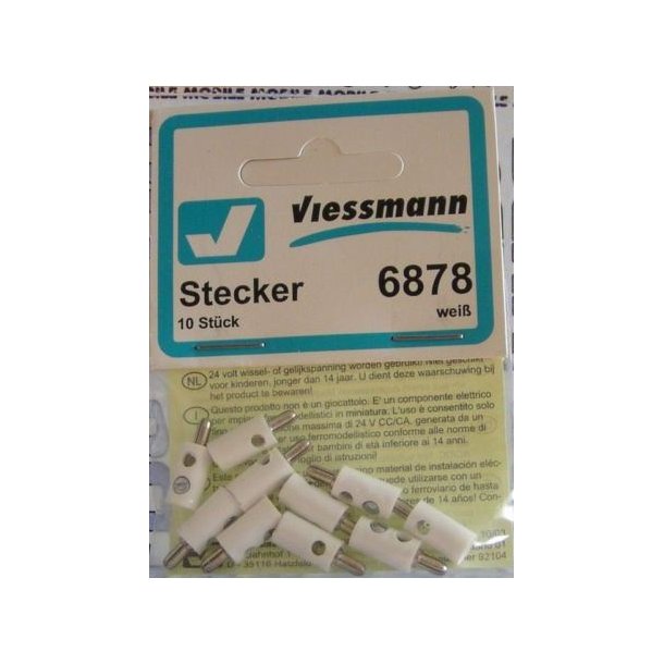 Viessmann HO 6878  10 cross-hullers stik, hvid